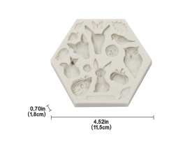 Molde silicona 16 figuras animales de la selva